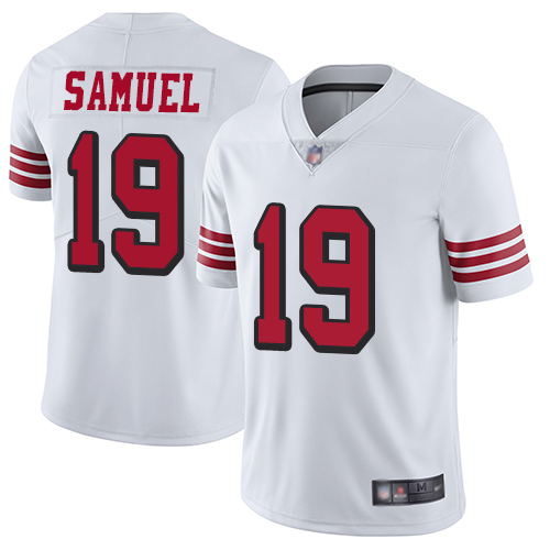 San Francisco 49ers Limited White Men Deebo Samuel NFL Jersey #19 Rush Vapor Untouchable->youth nfl jersey->Youth Jersey